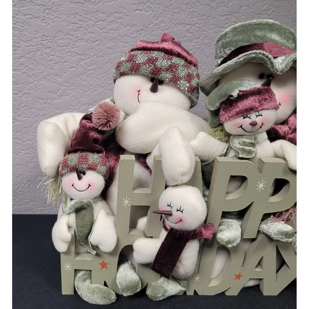 Wooden Plush Christmas Decorative 